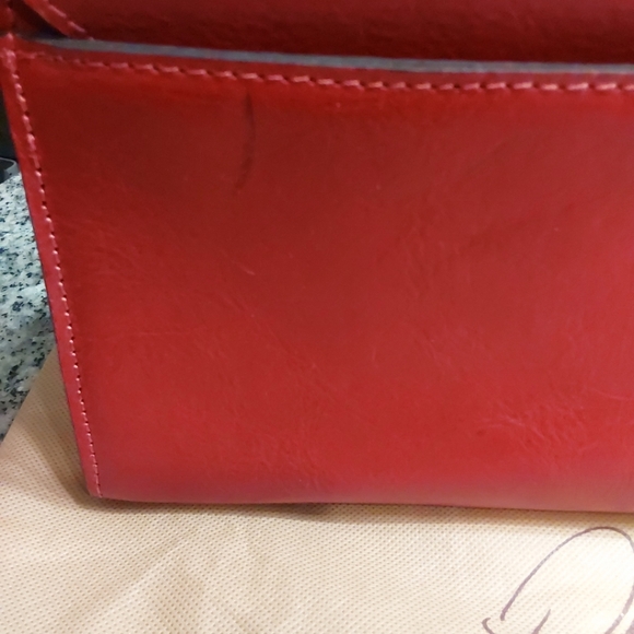 PATRICIA NASH HAND TOOLED LEATHER RED OX MEDIUM CROSSBODY BAG - Picture 11 of 12